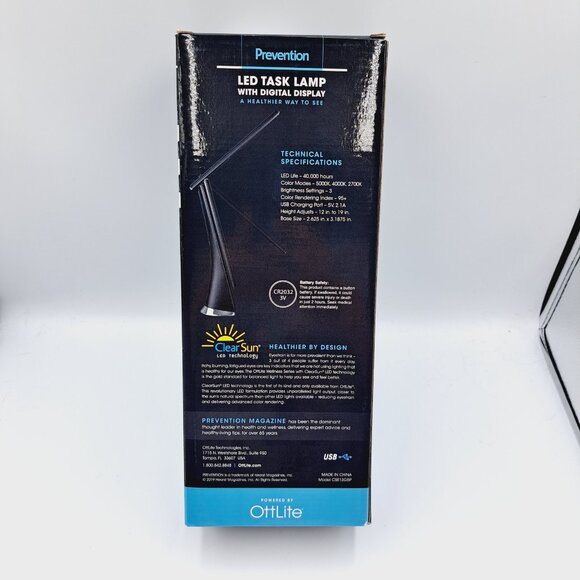 Prevention by OttLite LED Task Adjustable Lamp with Digital Display - Picture 7 of 13